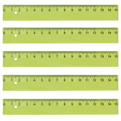 Afbeelding van KUM AZ3032216 G Liniaal 15 cm, L1 Pop TP, 5 stuks, groen, gemaakt van stevig plastic