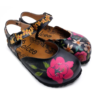 Afbeelding van Goby Wild Bloom Dames Clogs Vegan Handmade Maat 42