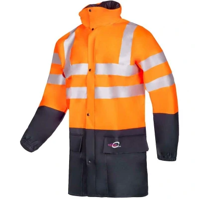 Afbeelding van SIOEN CARMAUX 4303 signalisatie regenjas fluo oranje/marine 4303A2FE0062S