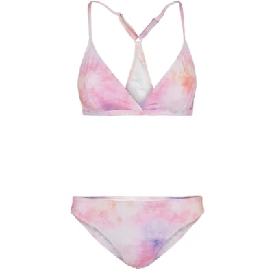 Afbeelding van Urban Classics Ladies TIE DYE Triangle BACK Bikini Bikini, Dames, Maat: XS, Pink multicolor