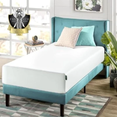 Afbeelding van Zinus matras 90 x 190 cm, matrashoogte 20 groene thee, van traagschuim
