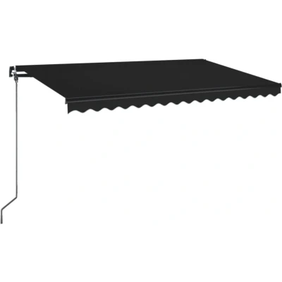Afbeelding van vidaXL Luifel handmatig uittrekbaar 400x350 cm antracietkleurig