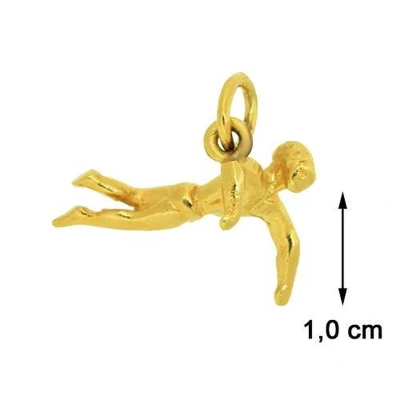 Afbeelding van Blinx Jewels Vergulden Hanger Zwemmer