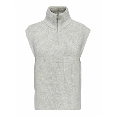 Afbeelding van ONLY dames Trui Onltia Life Highneck Vest Knt Noos ,lichtgrijs gem.,L