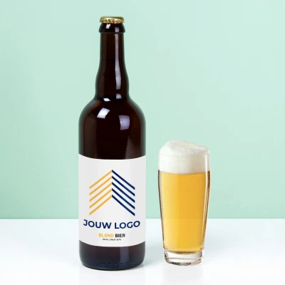Afbeelding van Gepersonaliseerde Bierfles Met Bedrijfsnaam En Logo (750 Ml) van Ditverzinjeniet
