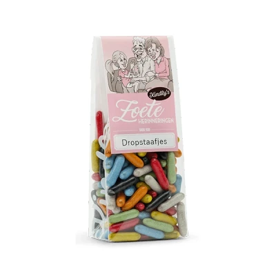 Afbeelding van Kindlys Dropstaafjes 7x200g
