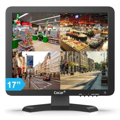 Afbeelding van 12/15/17/19 inch 4:3 HD CCTV LCD veiligheidsscherm met VGA HDMI AV BNC. 17 monitor, zwart.