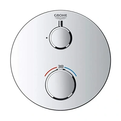 Afbeelding van Grohe therm.opb.dl rond met afsluiter chroom