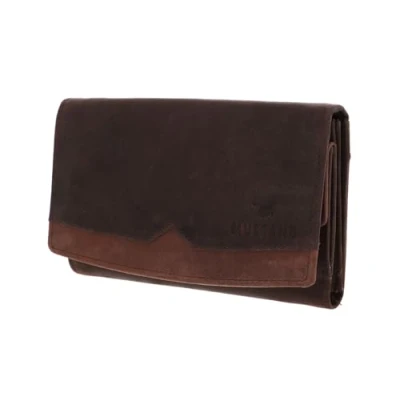 Afbeelding van Mustang® La Spezia Leather Wallet Wide Model Dames Bruin