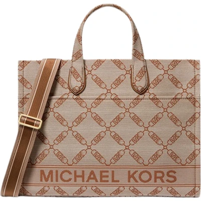 Afbeelding van Michael Kors dames Gigi Large shopper met jacquard logoprint