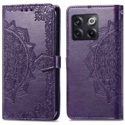 Afbeelding van OnePlus 10T Hoesje Kunstleder iMoshion Bookcase Paars Telefoonhoesje
