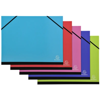 Afbeelding van Tekenmap Exacompta Iderama 28x38cm met elastieke sluiting assorti