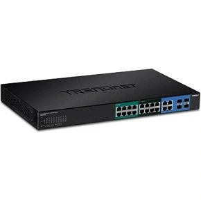 Afbeelding van Trendnet TPE 204US netwerk switch Managed Gigabit Ethernet (10/100/1000) Zwart 1U Power over Etherne