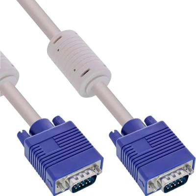 Afbeelding van InLine® S VGA kabel, beige, 15HD M/M, 10m