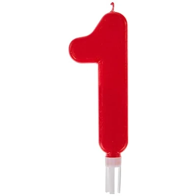 Afbeelding van Dekora Verjaardagskaars enorm 1 rood