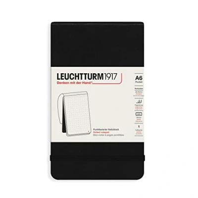 Afbeelding van Leuchtturm Dotted Notepad A6 [zwart]