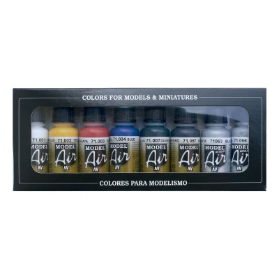 Afbeelding van Vallejo 71174 Basic Colors Model Air Acryl Set 8 stuks 17 ml verf