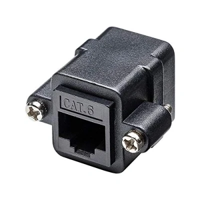 Afbeelding van Goobay RJ45 modulaire koppeling/connector met montageflens, CAT 6 2x bus (8P8C)