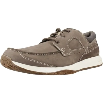 Afbeelding van Clarks Heren Sailview Lace, Taupe Nubuck, 9.5 UK, 44 EU