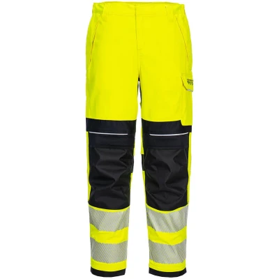 Afbeelding van PW3 Vlamvertragende Modaflame Hi Vis dames werkbroek maat 26, Yellow/B