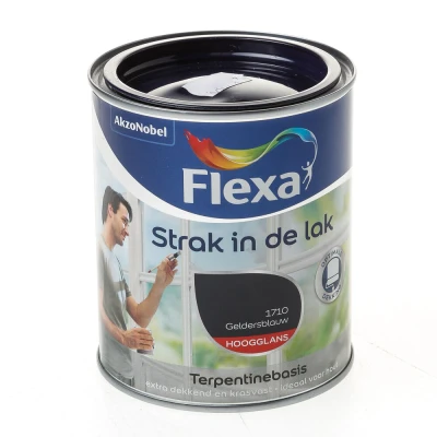 Afbeelding van Flexa Hoogglans blauw 750ml
