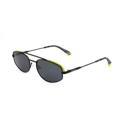 Afbeelding van Polaroid PLD 6130/S 08A BLACK GREY, 55, ROUND/OVAL, Polarized