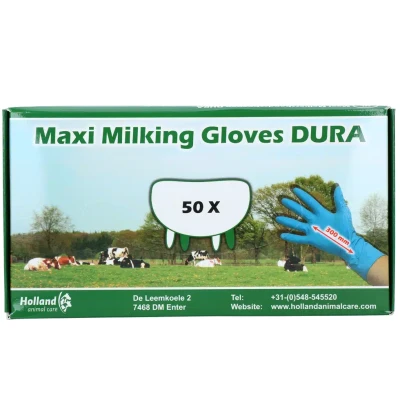 Afbeelding van Keron Melkershandschoenen 30cm nitril 50 stuks maat M