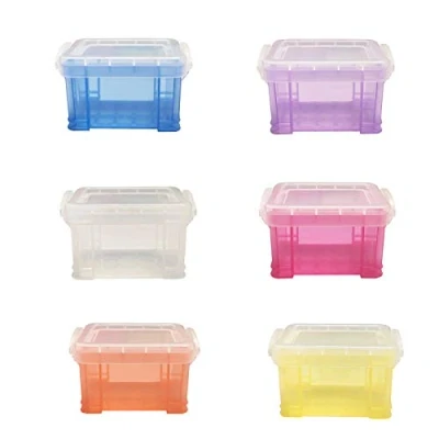 Afbeelding van NA 6 Pack Mini Opbergdozen Plastic Opbergdoos Organizer Box Met Deksel Kleine Doos Opbergbak, Clear