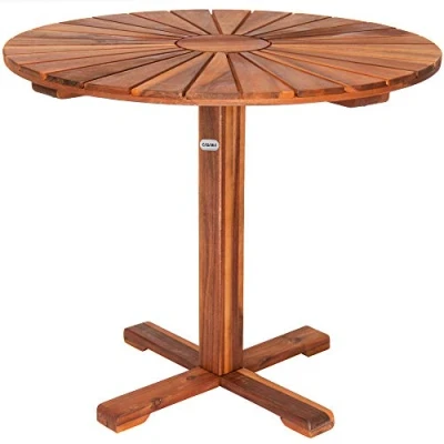 Afbeelding van Casaria Bijzettafel Rond Ø 70,5 cm Acaciahout 4 Poten Bruin