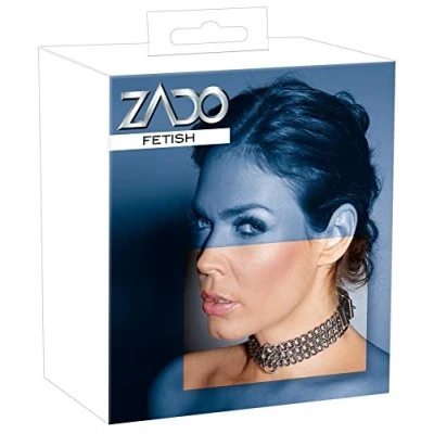 Afbeelding van Leren halsband met kettingen