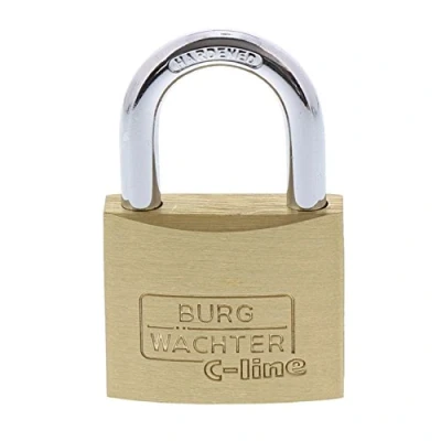 Afbeelding van Burg Wächter 2er Set Quadro 222 40 SB Hangslot Gelijksluitend Messing Sleutelslot