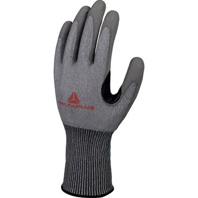 Afbeelding van Delta Plus VECUT42GN11 Softnocut fijn gebreide handschoen, PU gecoate handpalm, versterkingen, grijs, 11, 60 stuks