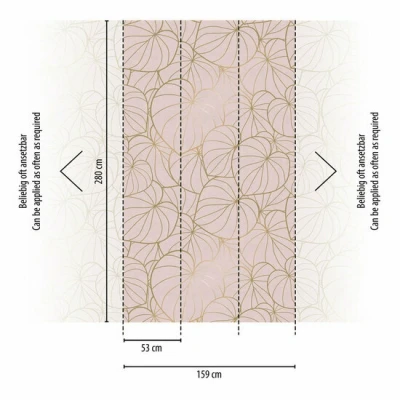 Afbeelding van AS Creation The Wall Jungle 38280 1 (Roze / Beige)