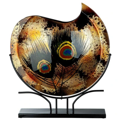 Afbeelding van Gilde Glas Vaas Peacock XL