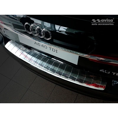Afbeelding van Avisa RVS Achterbumperprotector passend voor Audi A6 (C8) Avant 2018 &#039;Ribs&#039;