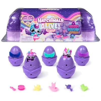 Afbeelding van Hatchimals Alive Neon Rainbow Egg Carton