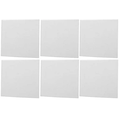 Afbeelding van 6 Stuks Geluidsabsorberende Plaat, Akoestische Polyester Vezel Geluidsisolatie Brandwerende Demperpanelen Voor Opnamestudio, Thuisbioscoop(wit)