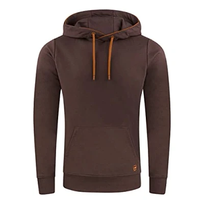 Afbeelding van riverso Hoodie voor heren, regular fit, RIVSandro capuchontrui, sweatshirt, streetwear, bruin, rood, blauw, beige, zwart, groen, S, M, L, XL, XXL, 3XL, 4XL, 5XL, Zwart tropisch turquoise, XXL