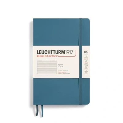 Afbeelding van Leuchtturm Notitieboek B6+ Softcover Stone Blue Gelinieerd