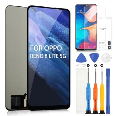 Afbeelding van ARSSLY Lcd display voor Oppo Reno 8 Lite 5G CPH2343/Reno8 Reno8 Digitazer touchscreen, vervangende montage met gereedschap, zwart