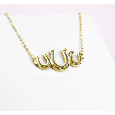 Afbeelding van Ponytail &amp; Co Ketting 3 hoefijzers