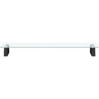 Afbeelding van vidaXL Monitorstandaard 80x20x8 cm gehard glas en metaal zwart