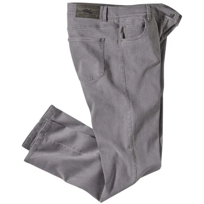 Afbeelding van ATLAS FOR MEN heren jeans stretch voor rechte snit herenbroek verkrijgbaar in grote maten, Grijs, 44 NL