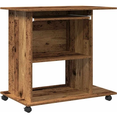 Afbeelding van vidaXL Computerbureau 80x50x75 cm bewerkt hout oud houtkleurig