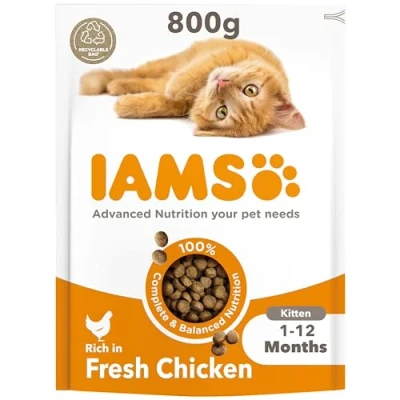 Afbeelding van Iams Kat Kitten/Junior Kip 800 gr