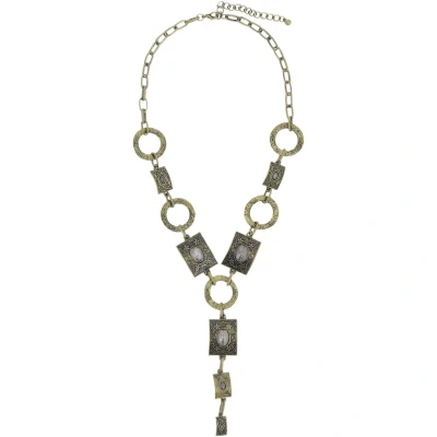 Afbeelding van Behave Ketting vintage antiek goudkleur 56 cm met hanger