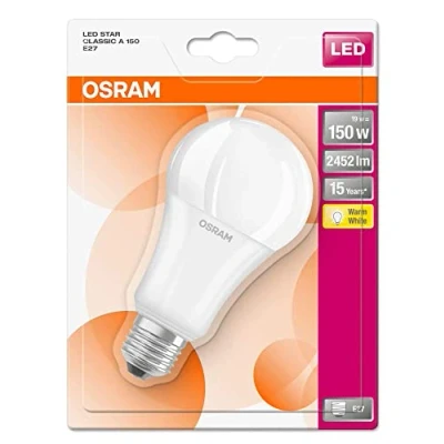 Afbeelding van OSRAM LED lamp Lampvoet: E27 Warm wit 2700 K 19 W mat STAR CLASSIC A [Energie efficiëntieklasse A++]