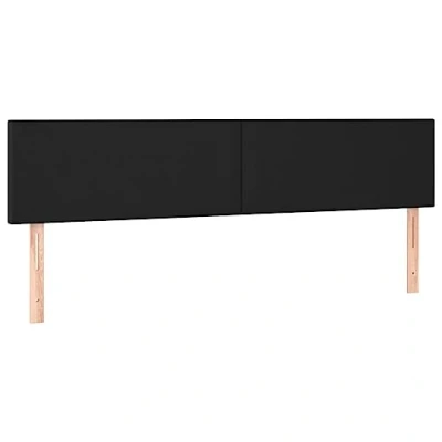 Afbeelding van vidaXL Hoofdbord LED 180x5x78/88 cm kunstleer zwart