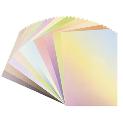 Afbeelding van Ideen mit Herz decoratief papier met kleurverloop, kleurrijk karton, DIN A4, 250 g/m², intensief of pastel, 10 verschillende 30 vellen