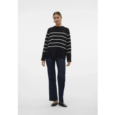 Afbeelding van Vero Moda Vmflawless Oneck Pullover Trui, Dames, Maat: XS, Black